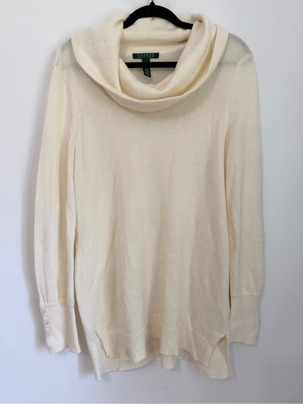 Lauren Ralph Lauren wool blend pullover sweater size large cream
